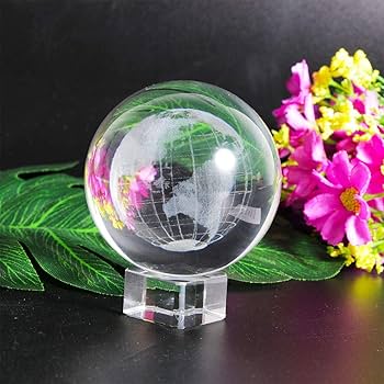 Amazon.co.jp: Waltz&F直径60mm 地球デザイン 水晶玉 クリスタル